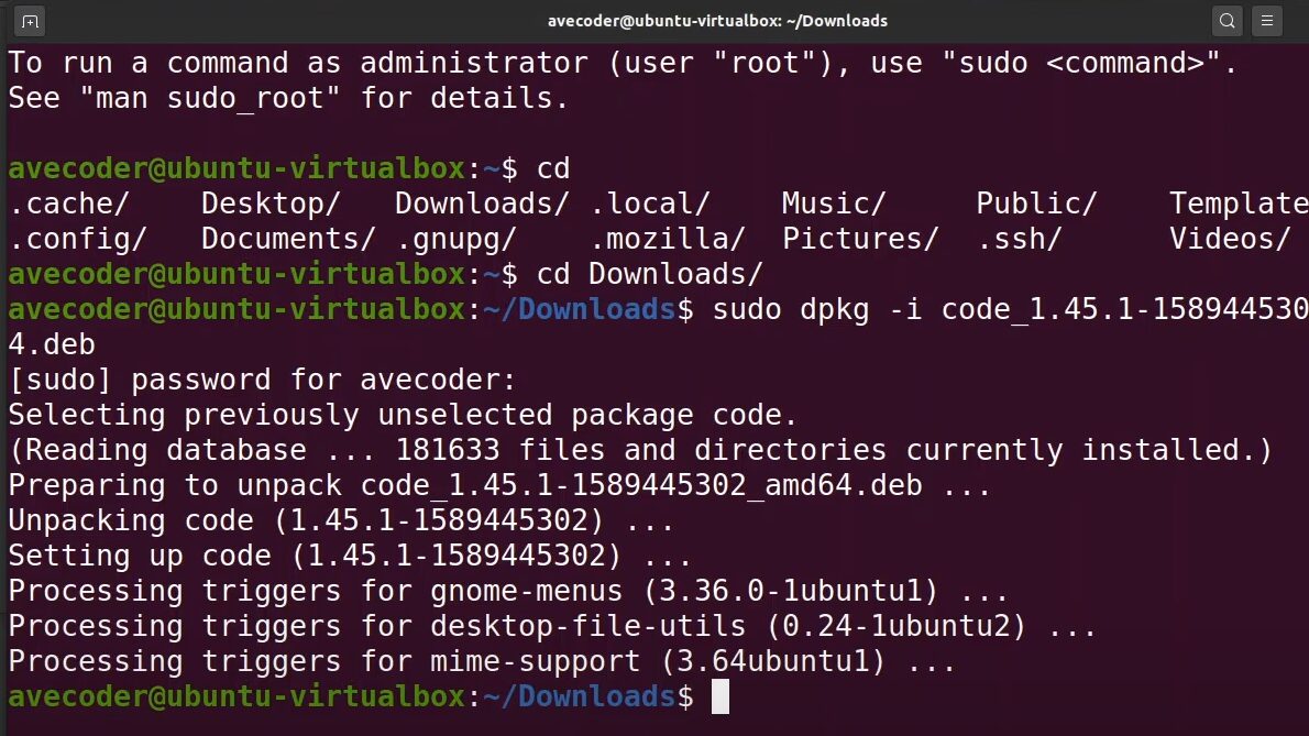 vscode_linux_installation